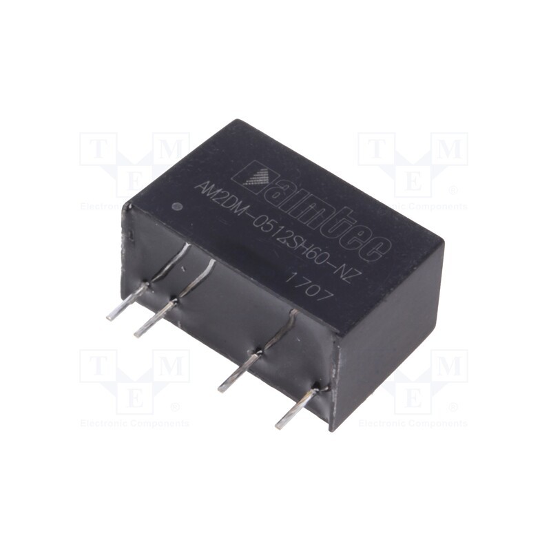 1 pcs x AIMTEC - AM2DM-0512SH60-NZ - Converter: DC/DC, 2W, Uin: 4.5÷5.5V, Uout: 12VDC, Iout: 167mA, SIP7