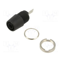 1 pcs x STu00c4UBLI - 23.3110-21 - Socket, 4mm banana, 20A, 1kV, black, nickel plated, insulated