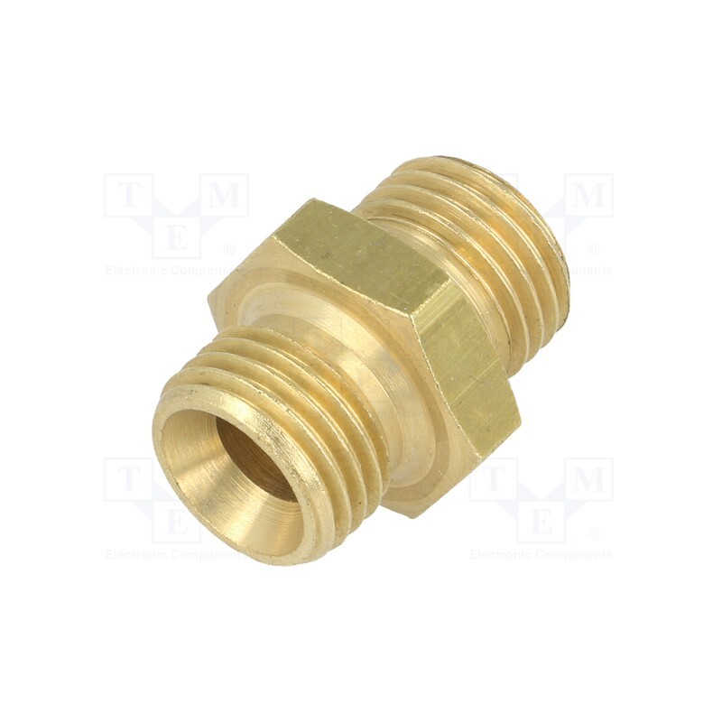 1 pcs x METABO - 901026130 - Double nipple, brass, Ext.thread: 1/4'