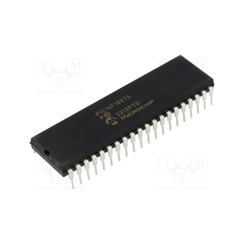 1 pcs x MICROCHIP TECHNOLOGY - PIC16F18076-I/P - IC: PIC microcontroller, 28kB, ADC,DAC,EUSART,I2C / SPI, THT