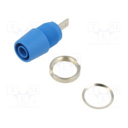 1 pcs x STu00c4UBLI - 23.3110-23 - Socket, 4mm banana, 20A, 1kV, blue, nickel plated, insulated