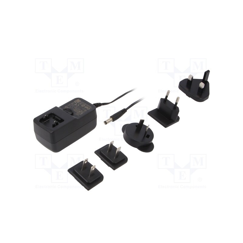 1 pcs x XP POWER - VER18US090-JA - Power supply: switched-mode, plug, 9VDC, 2A, 18W, Out: 5,5/2,1, 85%