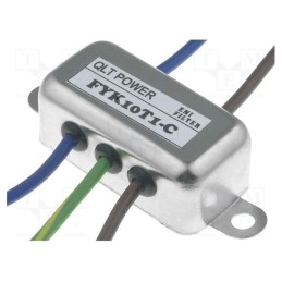 1 pcs x QLT POWER - FYK01T1-YK03103300C - Filter: anti-interference, 250VAC, Cx: 100nF, Cy: 3.3nF, 0.3mH