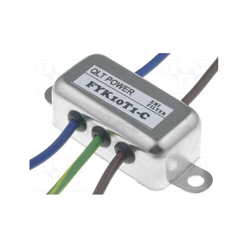 1 pcs x QLT POWER - FYK01T1-YK03103300C - Filter: anti-interference, 250VAC, Cx: 100nF, Cy: 3.3nF, 0.3mH