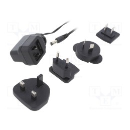 1 pcs x XP POWER - VER05US090-JA - Power supply: switched-mode, plug, 9VDC, 0.55A, 5W, Out: 5,5/2,1