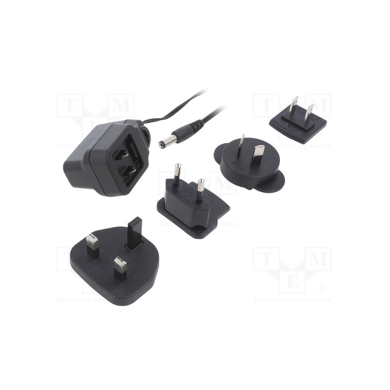 1 pcs x XP POWER - VER05US090-JA - Power supply: switched-mode, plug, 9VDC, 0.55A, 5W, Out: 5,5/2,1