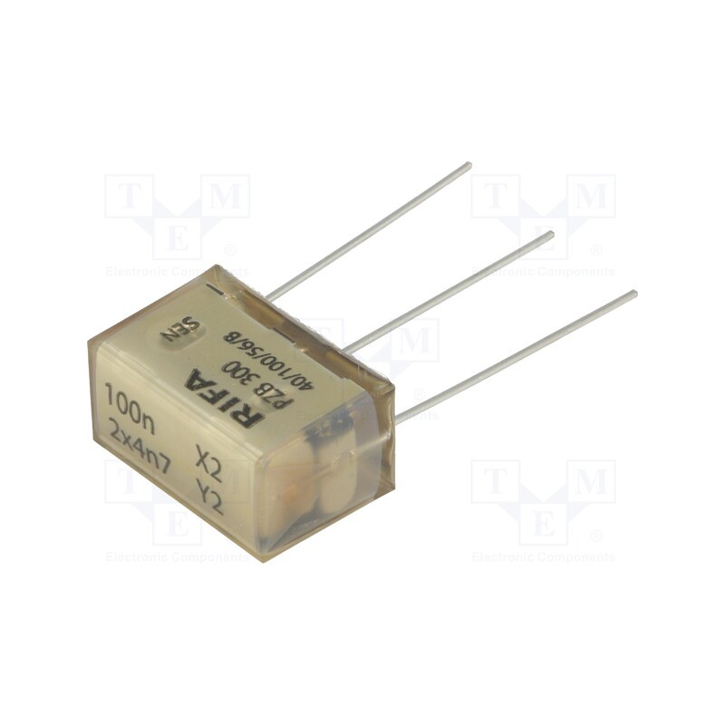 1 pcs x KEMET - PZB300MC13R30 - Filter: anti-interference, Cx: 100nF, Cy: 4.7nF, THT, 12.5x16x24mm