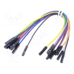 1 set x MIKROE - WIRE JUMPER FEMALE TO FEMALE 10PCS - Connection cable, female-female, PIN: 1, 10pcs, 150mm