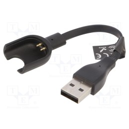 1 pcs x AKYGA - AK-SW-12 - Cable: for smartwatch charging, 0.1m, Xiaomi Mi Band 3, black, 1A