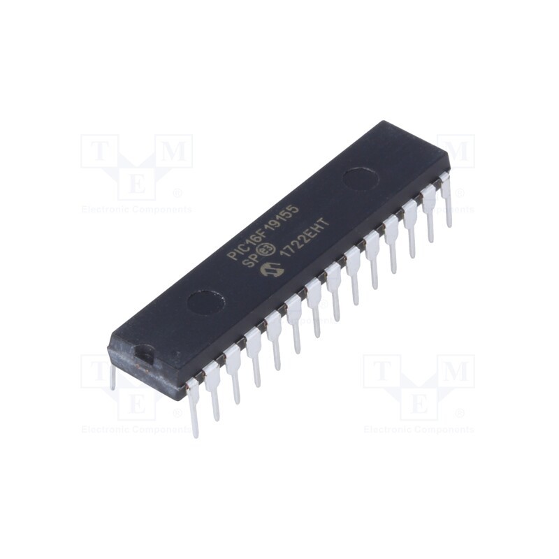 1 pcs x MICROCHIP TECHNOLOGY - PIC16F19155-I/SP - IC: PIC microcontroller, 14kB, 32MHz, I2C,SPI,UART x2, 2.3÷5.5VDC