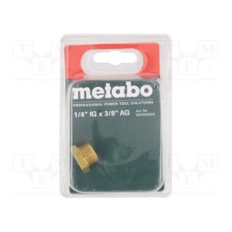 1 pcs x METABO - 901026220 - Thread adapter, brass, Ext.thread: 3/8', Int.thread: 1/4'