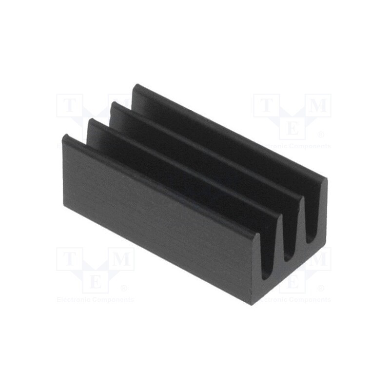 2 pcs x FISCHER ELEKTRONIK - ICKSMDA13SA - Heatsink: extruded, black, L: 13mm, W: 6.3mm, H: 4.8mm, 63K/W
