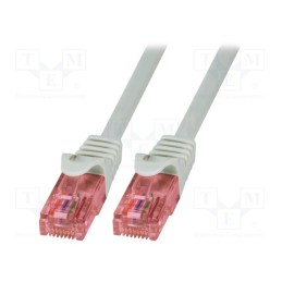 1 pcs x LOGILINK - CQ2042U - Patch cord, U/UTP, 6, stranded, Cu, LSZH, grey, 1.5m, RJ45 plug
