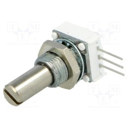 1 pcs x VISHAY - 14910F0GJSX10103KA - Potentiometer: shaft, single turn, 10kΩ, 1W, ±10%, 6.35mm, THT