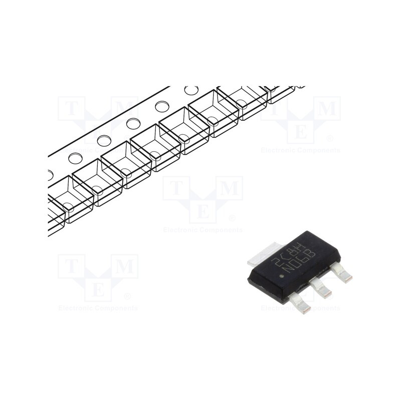 1 pcs x TEXAS INSTRUMENTS - LM1117IMPX-5.0/NOPB - IC: voltage regulator, LDO,fixed, 5V, 0.8A, SOT223, SMD,