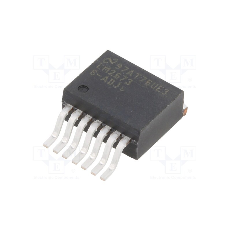 1 pcs x TEXAS INSTRUMENTS - LM2673S-ADJ/NOPB - IC: PMIC, DC/DC converter, Uin: 8÷40VDC, Uout: 1.2÷37VDC, 3A, Ch: 1