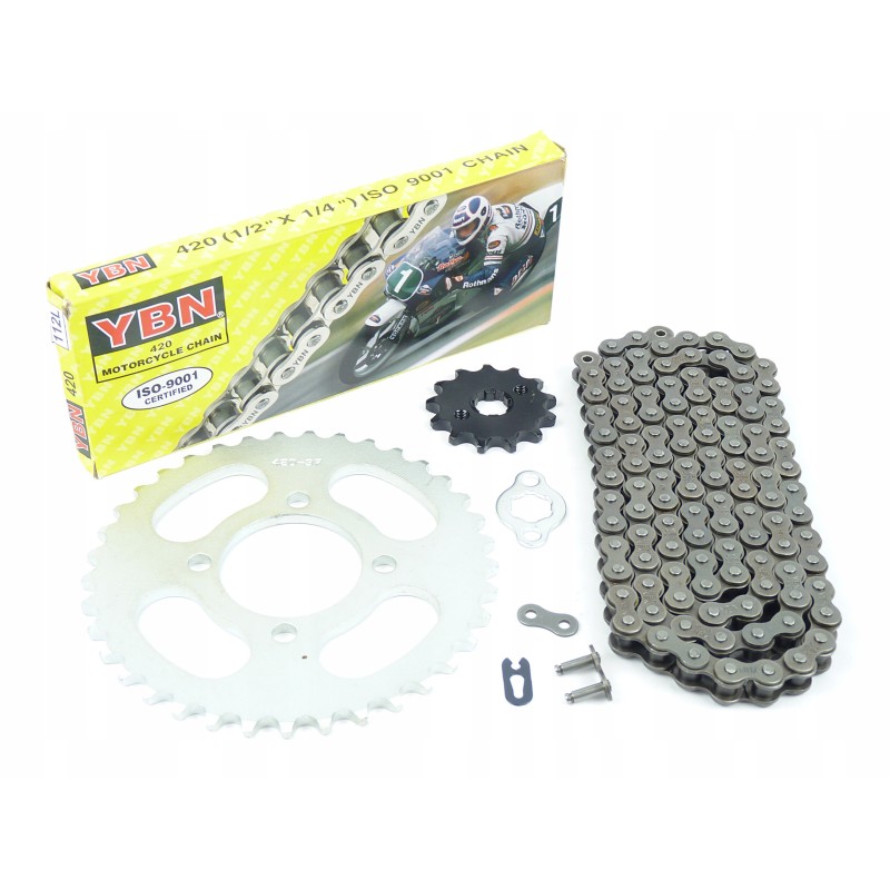 Drive chain sprocket quad atv 110 125 ybn stroke 420