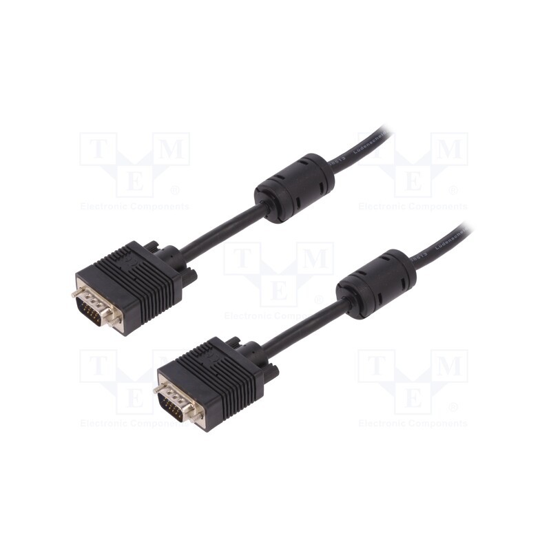 1 pcs x DIGITUS - AK-310103-030-S - Cable, D-Sub 15pin HD plug,both sides, black, 3m, Core: Cu, 28AWG