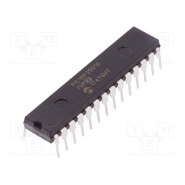 1 pcs x MICROCHIP TECHNOLOGY - PIC18F25Q10-I/SP - IC: PIC microcontroller, 32kB, 64MHz, I2C,LIN,SPI,UART, THT, DIP28