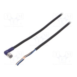 1 pcs x OMRON - XS3F-LM8PVC4A2M - Connection lead, M8, PIN: 4, angled, 2m, plug, 0.5A, -10÷65°C, PVC
