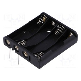 1 pcs x COMF - BH-441P - Holder, AAA,R3, Batt.no: 4, for PCB, black