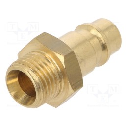 1 pcs x METABO - 901025983 - Thread plug-in EURO, nipple, brass, Ext.thread: 1/4'