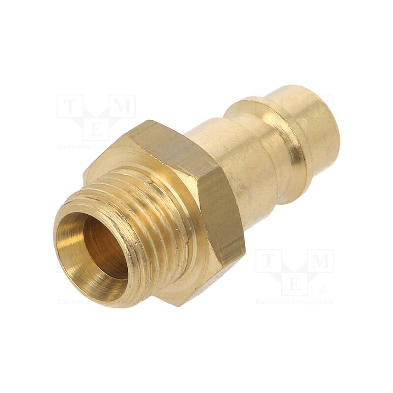 1 pcs x METABO - 901025983 - Thread plug-in EURO, nipple, brass, Ext.thread: 1/4'