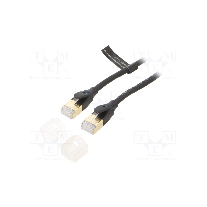1 pcs x VENTION - IKIBG - Patch cord, S/FTP, Cat 8, Cu, PVC, black, 1.5m, 30AWG, Cores: 8
