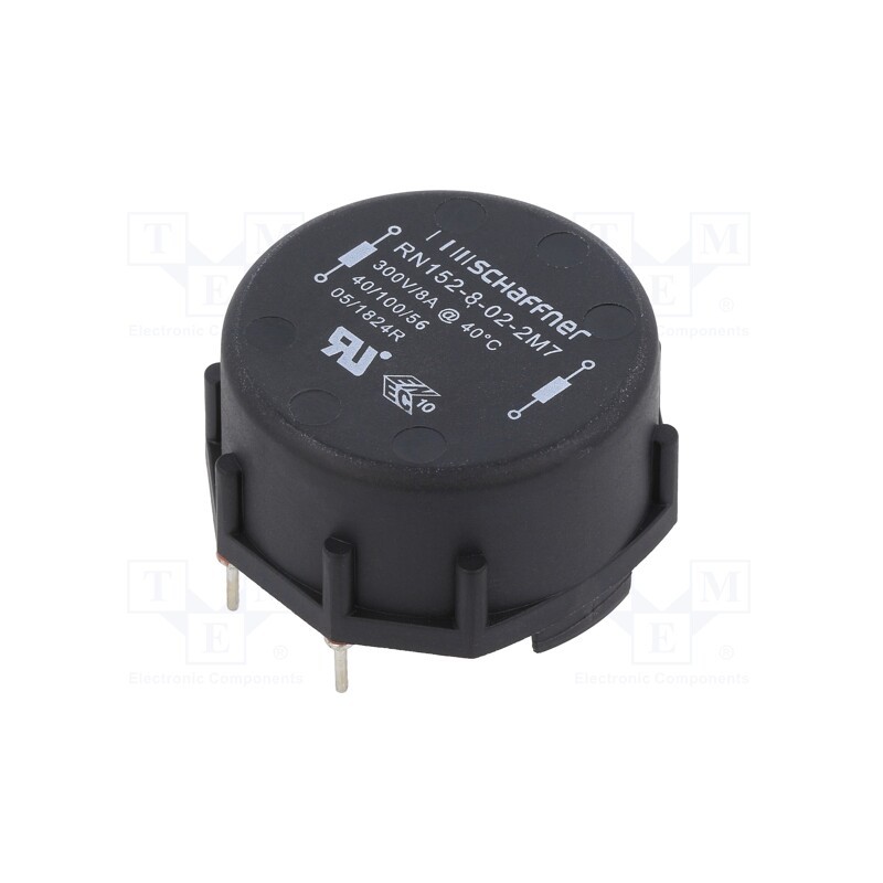 1 pcs x SCHAFFNER - RN152-8-02-2M7 - Inductor: wire with current compensation, THT, 2.7mH, 8A, 22mΩ