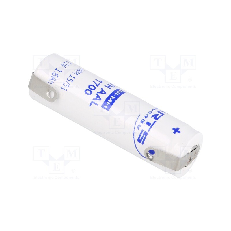 1 pcs x ARTS ENERGY - VH AAL 1700 - Re-battery: Ni-MH, AA, 1.2V, 1700mAh, soldering lugs, Ø14.5x50mm