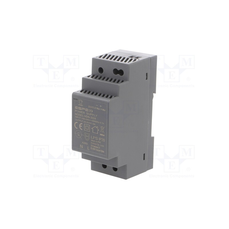 1 pcs x ESPE - HDN-3024 - Power supply: switched-mode, for DIN rail, 24W, 24VDC, 1A, OUT: 1