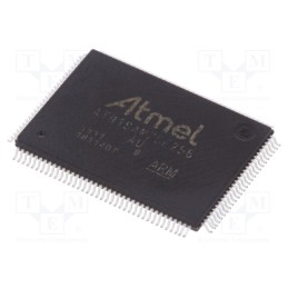 1 pcs x MICROCHIP TECHNOLOGY - AT91SAM7SE256B-AU - IC: ARM7TDMI microcontroller, LQFP128, 3÷3.6VDC, Ext.inter: 88