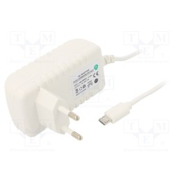 1 pcs x POS - POSB05200A-WHMICRO - Power supply: switched-mode, plug, 5VDC, 2A, 10W, Plug: EU, 81.27%