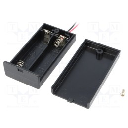 1 pcs x KEYSTONE - 2490 - Holder, AA,R6, Batt.no: 2, on panel, leads 150mm