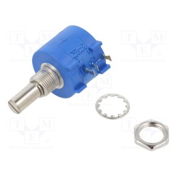 1 pcs x SR PASSIVES - POT2218PS2-10K - Potentiometer: shaft, multiturn, 10kΩ, 2W, ±5%, 6.3mm, linear