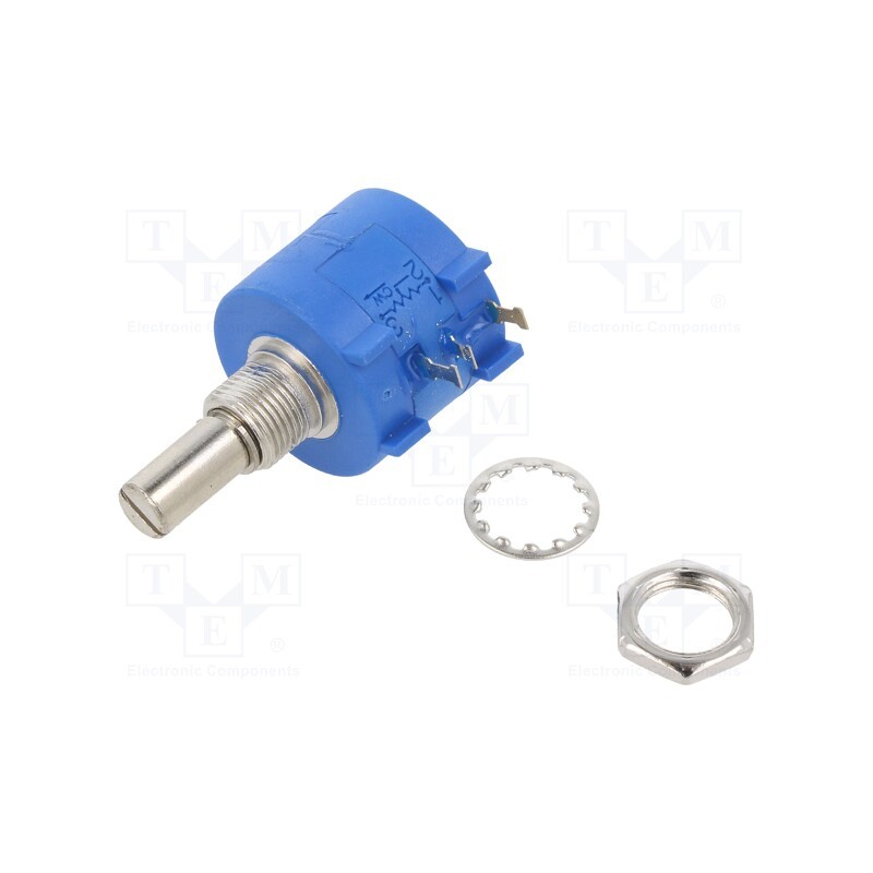 1 pcs x SR PASSIVES - POT2218PS2-10K - Potentiometer: shaft, multiturn, 10kΩ, 2W, ±5%, 6.3mm, linear