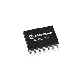 1 pcs : AVR16DD14-E/SL - 8-bit Microcontrollers - MCU 16KB, 2KB RAM, 14p, 24MHz, MVIO, 12b ADC, ZCD, DAC, 2xUART, SPI, TWI, Ext 