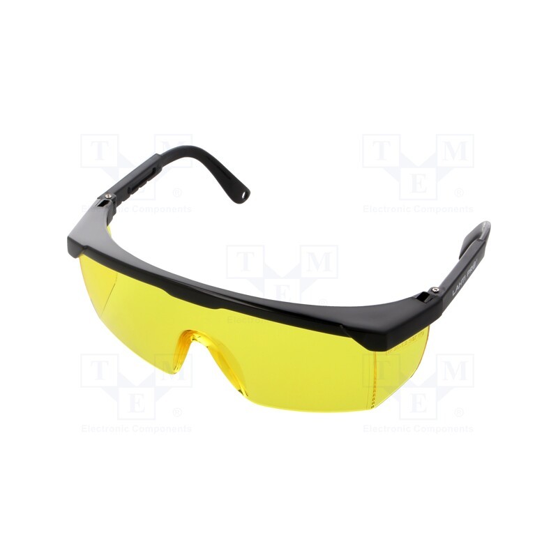 1 pcs x LAHTI PRO - L1500800 - Safety spectacles, Lens: yellow, Resistance to: UV rays