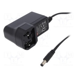 1 pcs x MEAN WELL - GEM12I05-P1J - Power supply: switched-mode, plug, 5VDC, 2.4A, 12W, Out: 5,5/2,1