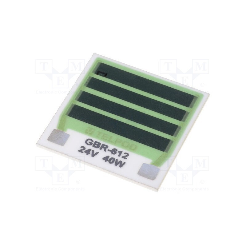 1 pcs x TELPOD - GBR-612-24-40-1 - Resistor: thick film, heating, glued, 14.4Ω, 40W, soldering pads