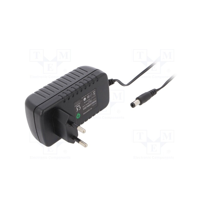1 pcs x POS - POSB12200A-25 - Power supply: switched-mode, plug, 12VDC, 2A, 24W, Plug: EU, 81.94%
