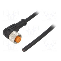 1 pcs x LUTRONIC - 1205 04 002 10M - Connection lead, M12, PIN: 4, angled, 10m, plug, 250VAC, 4A, -25÷80°C