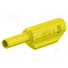 1 pcs x STu00c4UBLI - 65.9182-24 - Plug, 2mm banana, 10A, 600V, yellow, gold-plated, 36mm, 0.5mm2