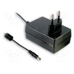 1 pcs x MEAN WELL - GSM18E18-P1J - Power supply: switched-mode, plug, 18VDC, 1A, 18W, Plug: EU, 86%