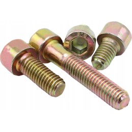 Yellow zinc head screws 10 pcs