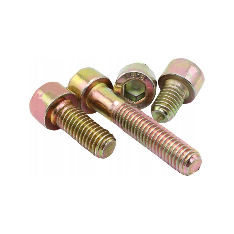 Yellow zinc head screws 10 pcs