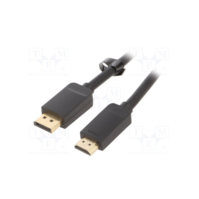 1 pcs x VENTION - HADBH - Cable, DisplayPort plug,HDMI plug, Len: 2m, black, 30AWG