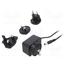 1 pcs x POS - POSB24050A-E1/U1/U2/A3 - Power supply: switched-mode, plug, 24VDC, 0.5A, 12W, Plug: EU, black