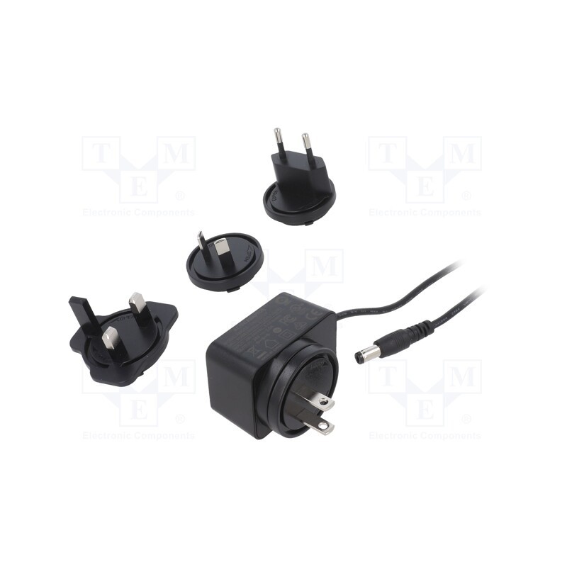 1 pcs x POS - POSB24050A-E1/U1/U2/A3 - Power supply: switched-mode, plug, 24VDC, 0.5A, 12W, Plug: EU, black
