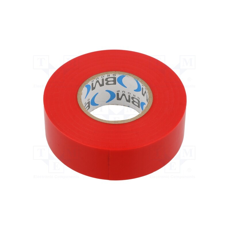 1 rol x BM GROUP - BMESB2525RO - Tape: electrical insulating, W: 25mm, L: 25m, Thk: 0.15mm, red, 200%